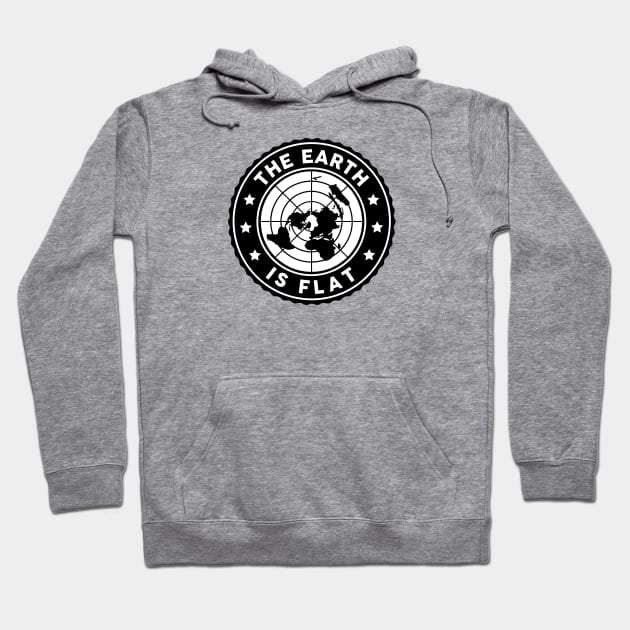 Flat Earth Circle Logo 2 Hoodie by VeesTees